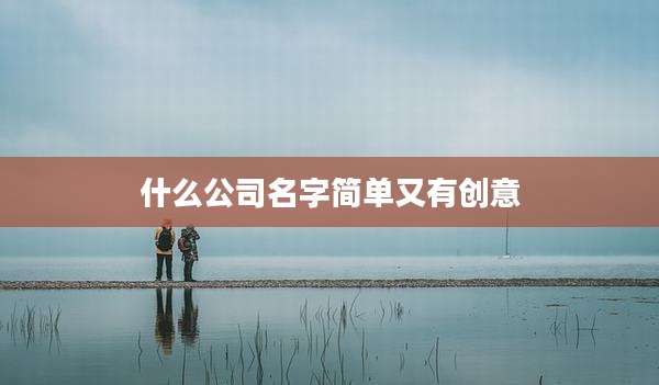 什么公司名字简单又有创意