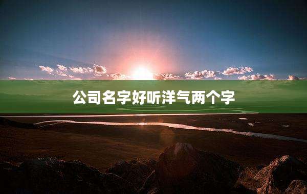 公司名字好听洋气两个字