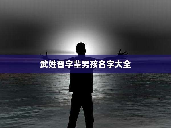 武姓晋字辈男孩名字大全