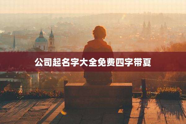 公司起名字大全免费四字带夏