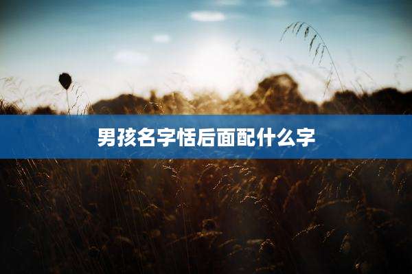 男孩名字恬后面配什么字