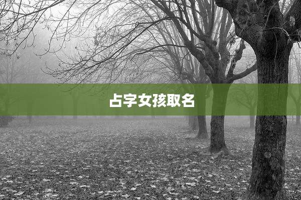 占字女孩取名