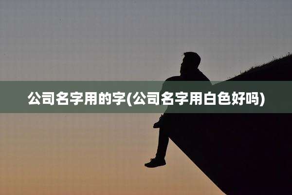 公司名字用的字(公司名字用白色好吗)