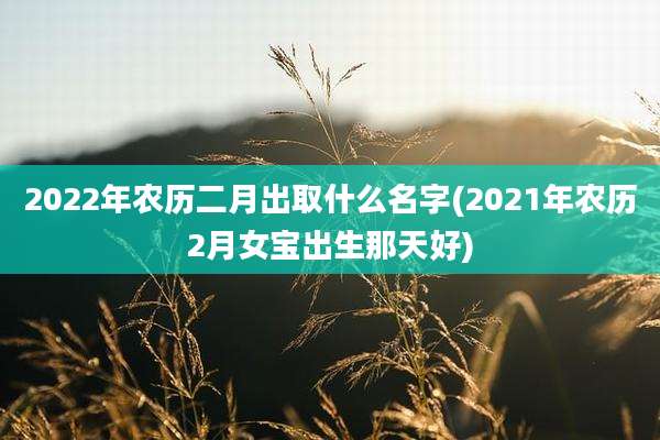 2022年农历二月出取什么名字(2021年农历2月女宝出生那天好)