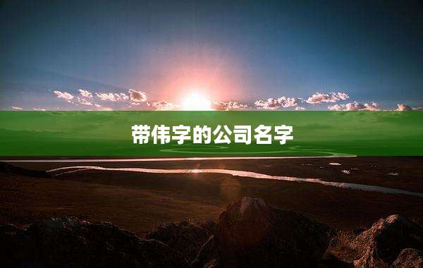 带伟字的公司名字