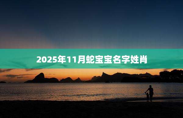2025年11月蛇宝宝名字姓肖