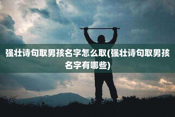 强壮诗句取男孩名字怎么取(强壮诗句取男孩名字有哪些)