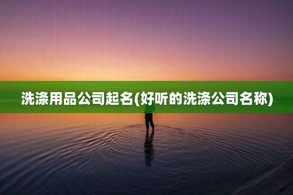 洗涤用品公司起名(好听的洗涤公司名称)