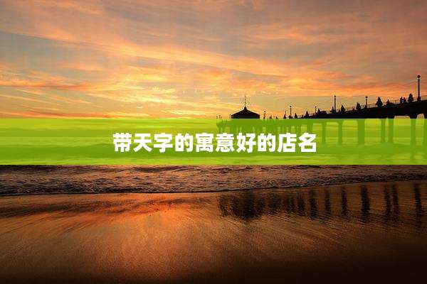 带天字的寓意好的店名