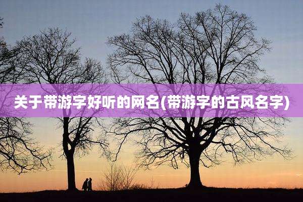 关于带游字好听的网名(带游字的古风名字)