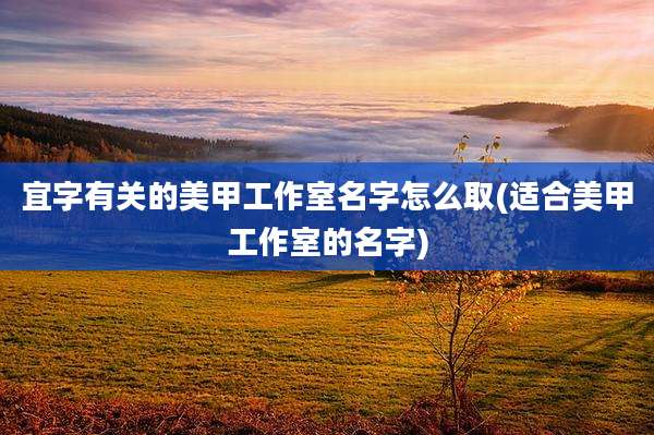 宜字有关的美甲工作室名字怎么取(适合美甲工作室的名字)
