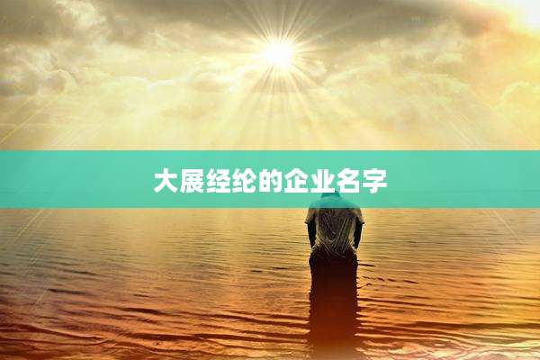 大展经纶的企业名字