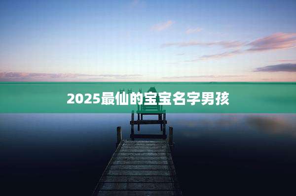 2025最仙的宝宝名字男孩