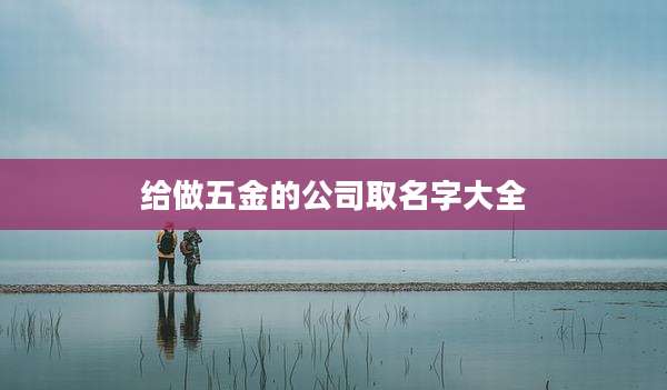 给做五金的公司取名字大全