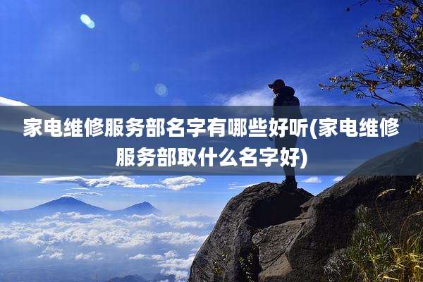家电维修服务部名字有哪些好听(家电维修服务部取什么名字好)
