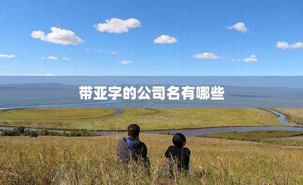 带亚字的公司名有哪些