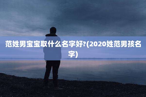范姓男宝宝取什么名字好?(2020姓范男孩名字)
