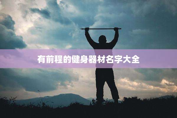 有前程的健身器材名字大全