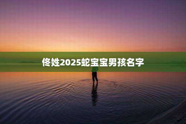 佟姓2025蛇宝宝男孩名字