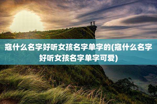 寇什么名字好听女孩名字单字的(寇什么名字好听女孩名字单字可爱)