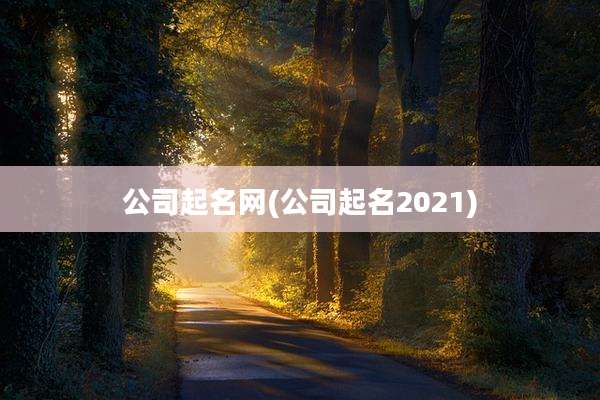 公司起名网(公司起名2021)
