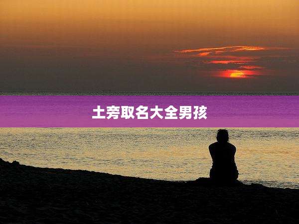 土旁取名大全男孩