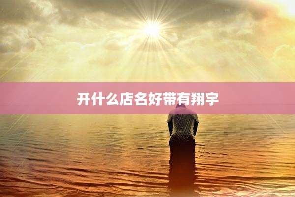 开什么店名好带有翔字