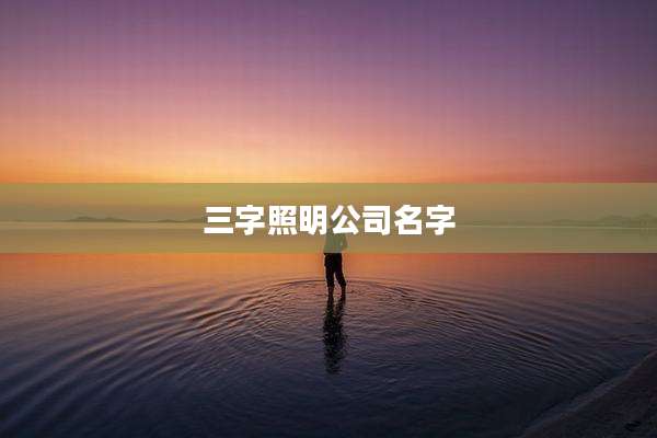 三字照明公司名字