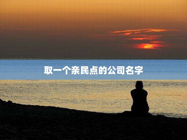 取一个亲民点的公司名字