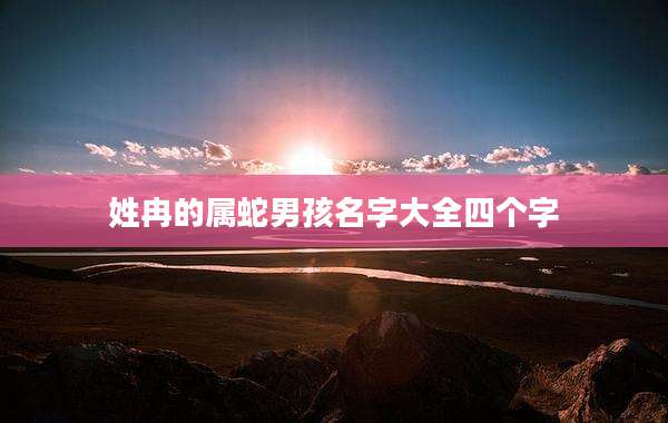 姓冉的属蛇男孩名字大全四个字