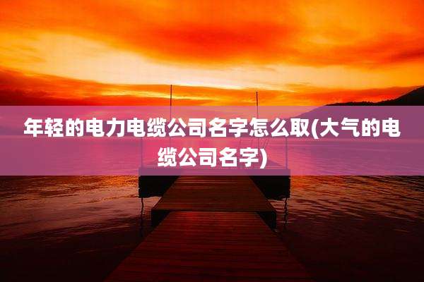 年轻的电力电缆公司名字怎么取(大气的电缆公司名字)
