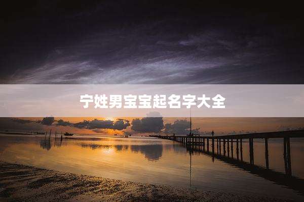 宁姓男宝宝起名字大全