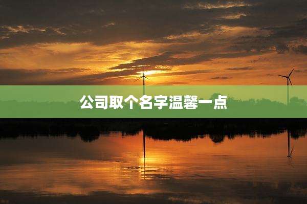 公司取个名字温馨一点