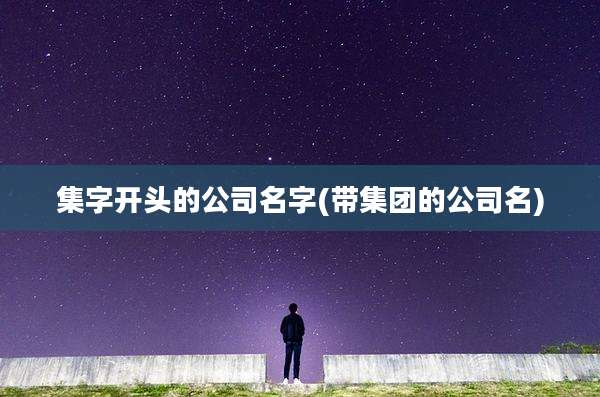 集字开头的公司名字(带集团的公司名)
