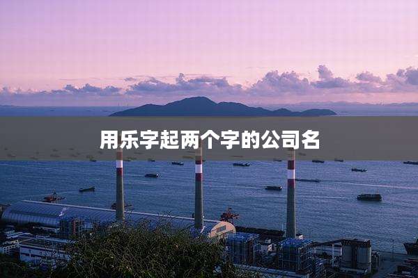 用乐字起两个字的公司名