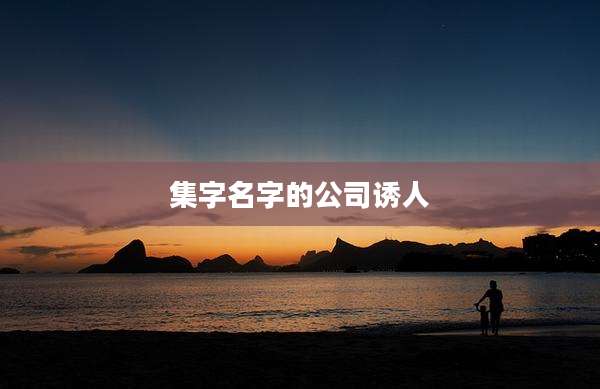 集字名字的公司诱人