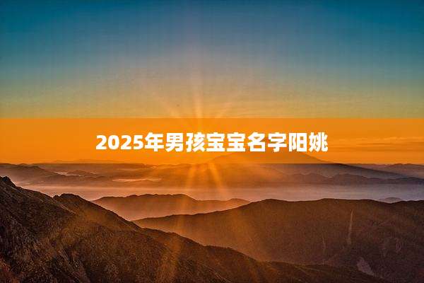 2025年男孩宝宝名字阳姚