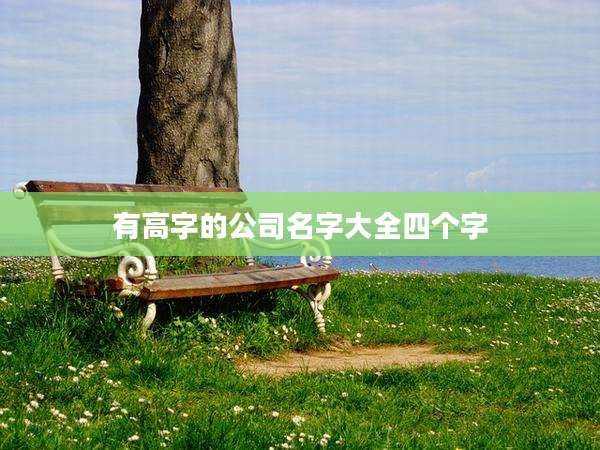 有高字的公司名字大全四个字