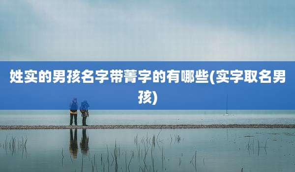 姓实的男孩名字带菁字的有哪些(实字取名男孩)