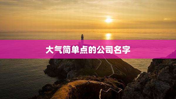 大气简单点的公司名字