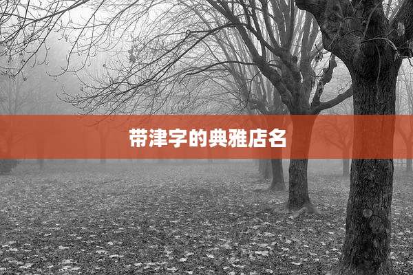 带津字的典雅店名