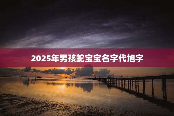 2025年男孩蛇宝宝名字代旭字
