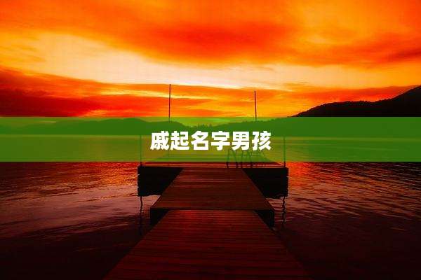 戚起名字男孩