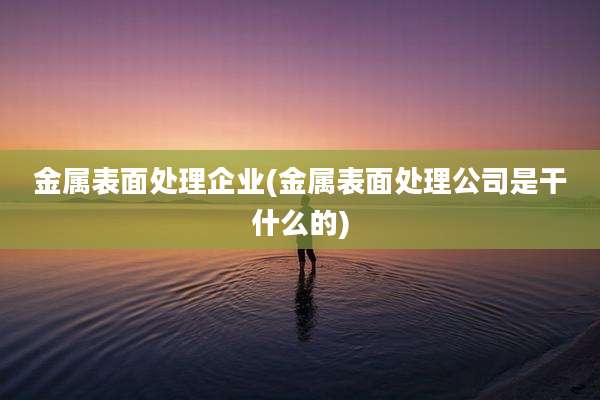 金属表面处理企业(金属表面处理公司是干什么的)