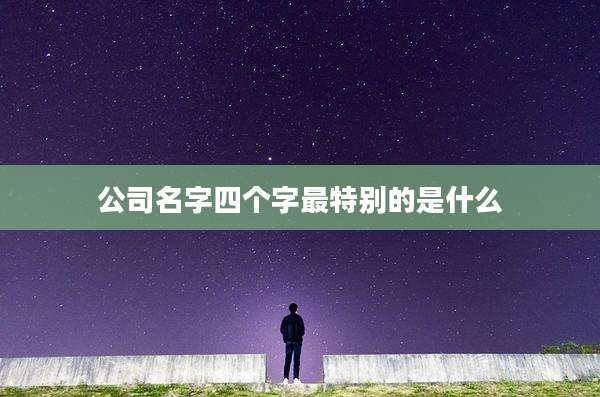 公司名字四个字最特别的是什么