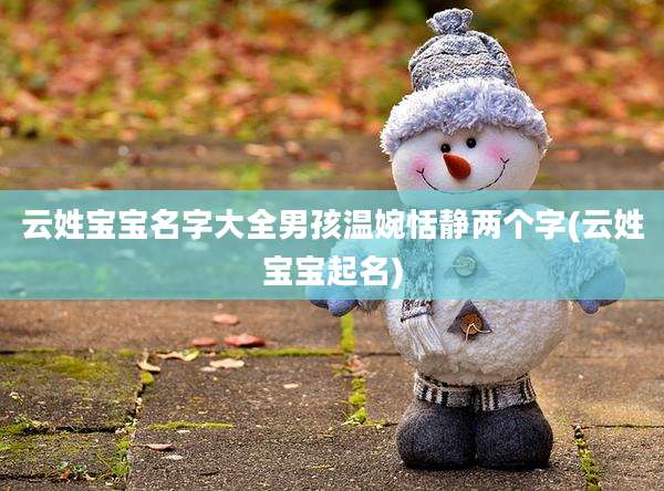 云姓宝宝名字大全男孩温婉恬静两个字(云姓宝宝起名)