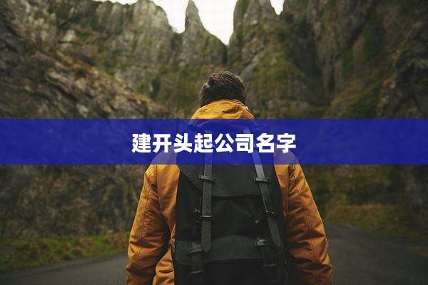 建开头起公司名字