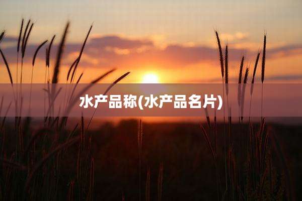水产品称(水产品名片)