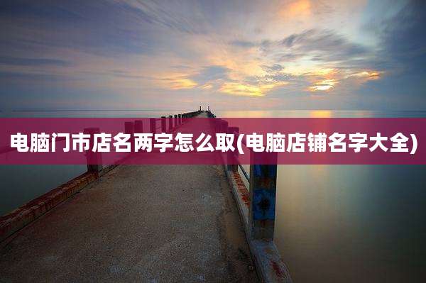 电脑门市店名两字怎么取(电脑店铺名字大全)