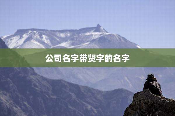 公司名字带贤字的名字